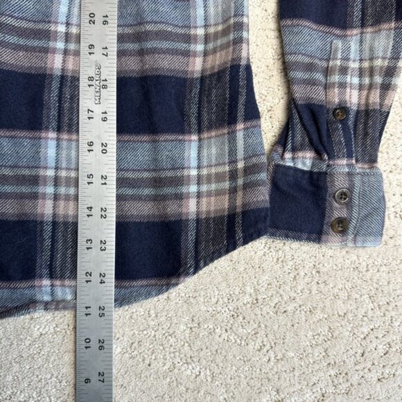 Women's Patagonia Medium Long Sleeve Plaid Flannel Shirt Organic Cotton - Picture 5 of 6